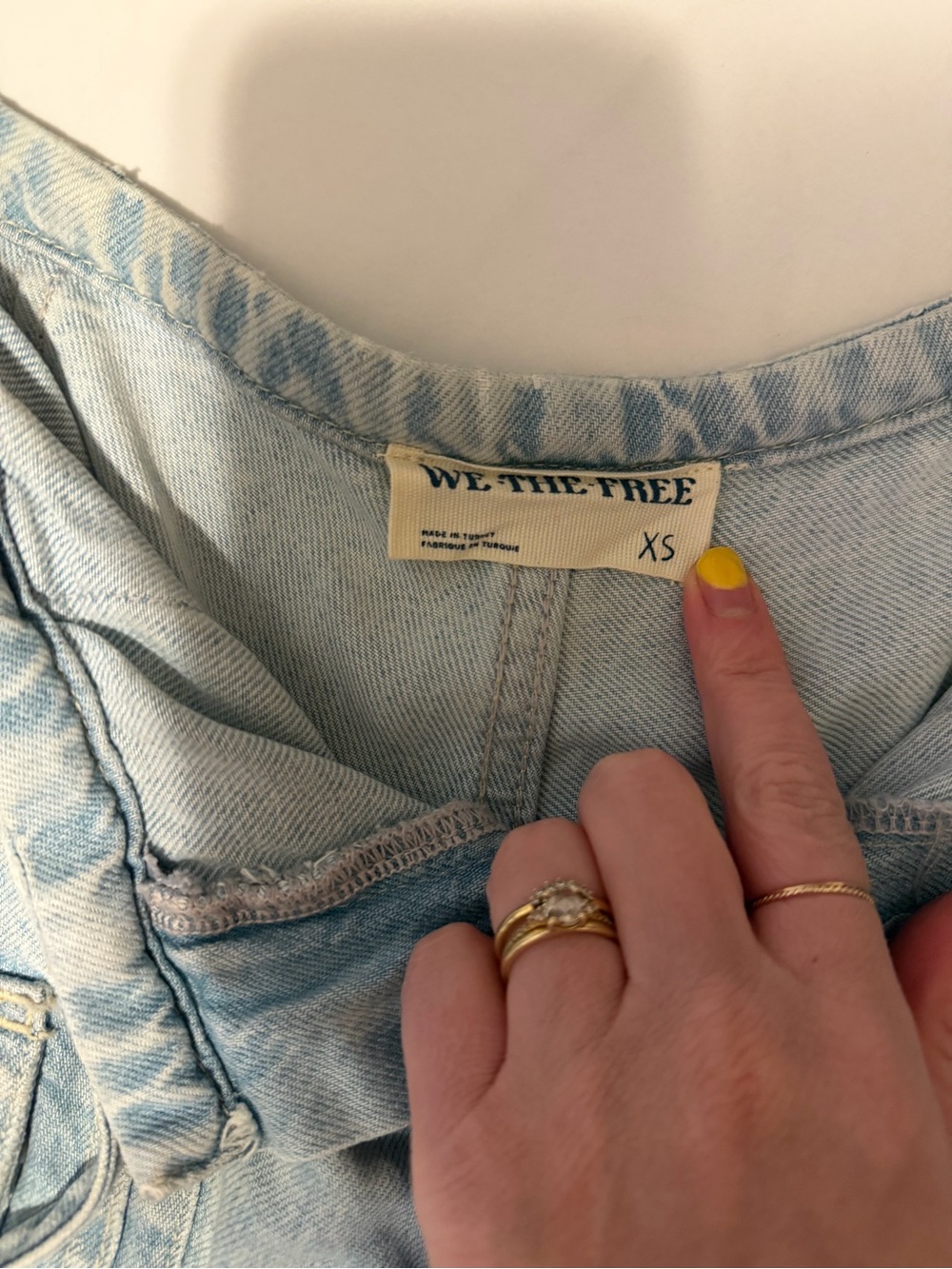 We The Free Light Wash Denim Cargo Shorts - Picture 2 of 4